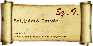 Szijjártó István névjegykártya