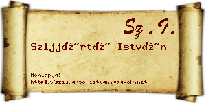 Szijjártó István névjegykártya